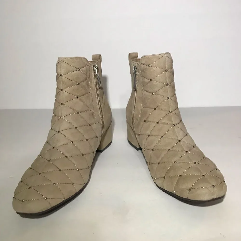 Isaac Mizrahi Live! Quilted Suede Ankle Boot